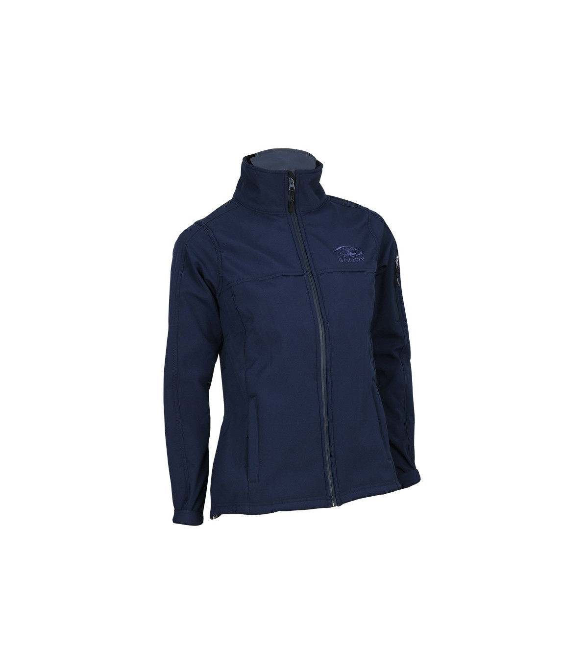Scody Navy Soft Shell Jacket Women Triathlon Gear Running Gear