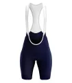 Navy Cycle Bib Shorts, Silicone Grip, Women