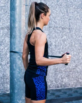 Leopard Medium Rise Tights, 6", Phone pockets - Clearance