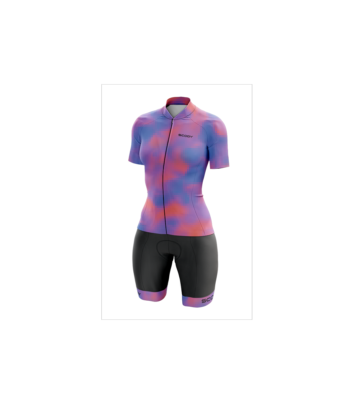 Pixel Optimise Cycle Jersey and Black Cycling Bib Kit Women Cycling
