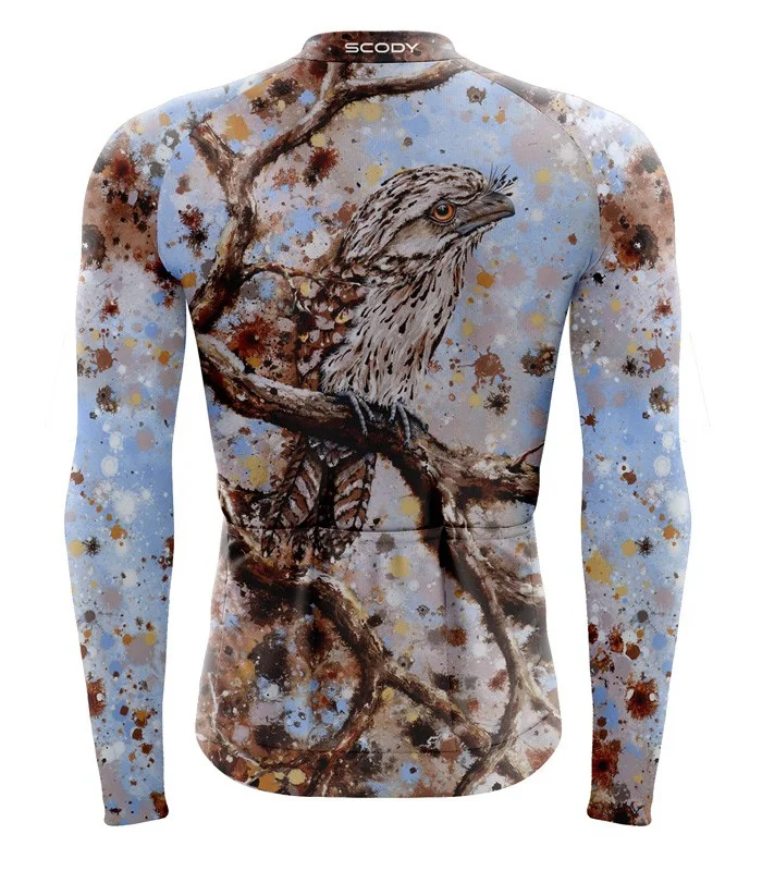 Tawny Frogmouth Relaxed Performance Cycling Jersey | Long Sleeve
