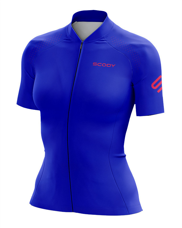 Staple Flex Blue with Strawberry logo detail Cycle Jersey | Cycling Clothing