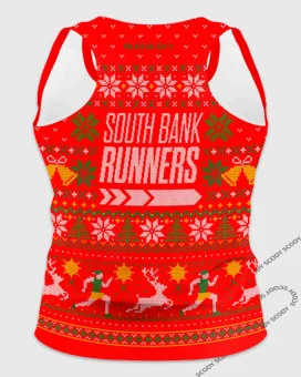 Southbank Runners Christmas Running Singlet Men | Active Wear |  Running Gear