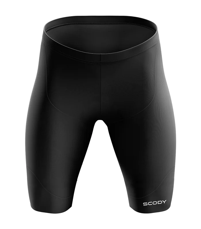 Pure Black Mid Thigh Compression Tights Men Size XL