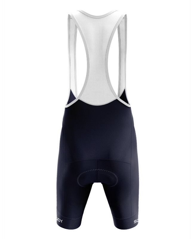 Solid Navy Performance Cycle Bib and Brace, Askin Cuff - Men