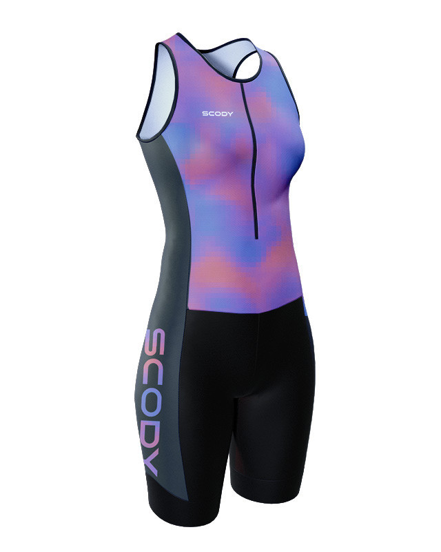 Pixel Performance Triathlon Suit, Front Zip, Women Triathlon Gear
