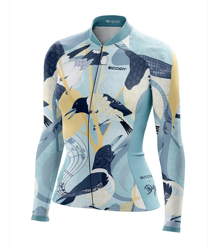 Magpies serenading the sunrise cycle jersey | Cycling Gear