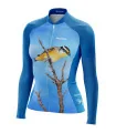 Australian Artist Cycle Jersey featuring a bright Pardalote perched on a branch against the blue Australian sky | Cycling Gear