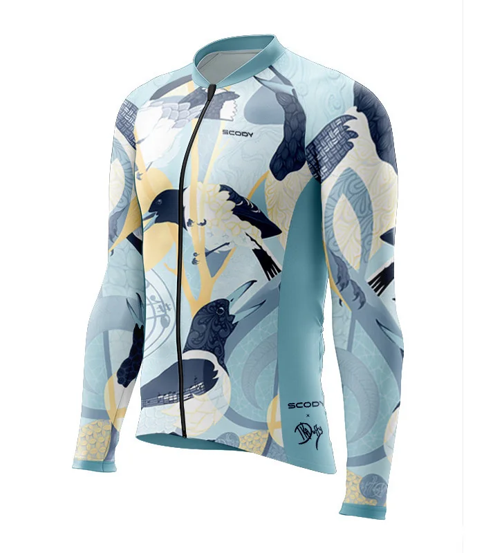 Magpies serenading the sunrise cycle jersey | Cycling Gear