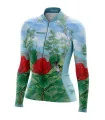 Australian Artist Cycle Jersey featuring a Waratah on an Australian Landscape | Cycling Gear