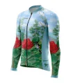 Australian Artist Cycle Jersey featuring a Waratah on an Australian Landscape | Cycling Gear