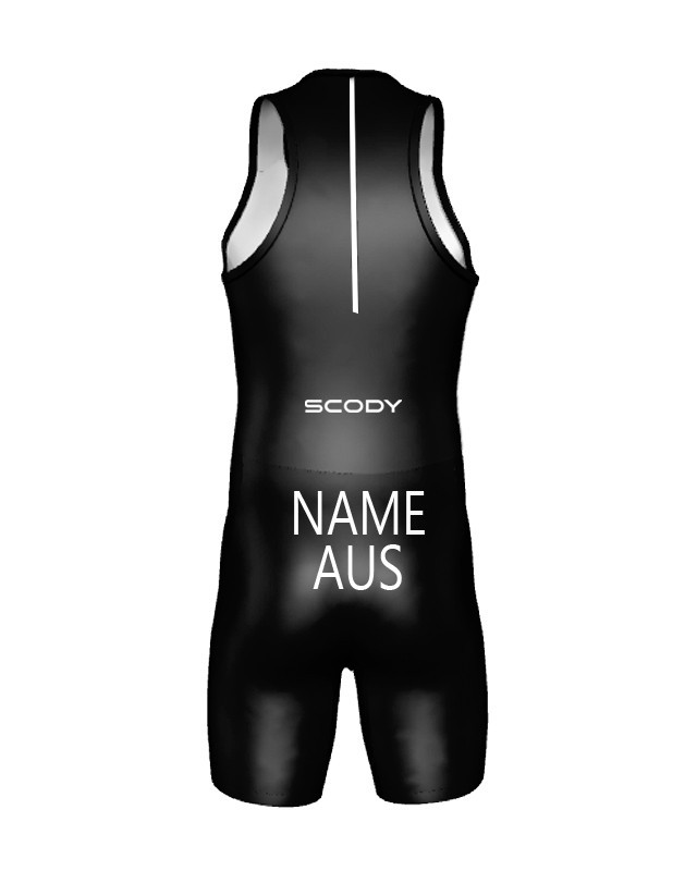 Pure Black WT Compliant Back Zip Triathlon Suit Triathlon Gear