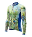 Cycle jersey with pale-headed rosellas on a Corky passion vine | Cycling Gear