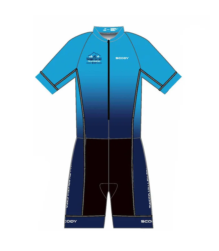 Tweed Valley Triathletes Men's Performance Sleeved Triathlon Suit, UPF50+