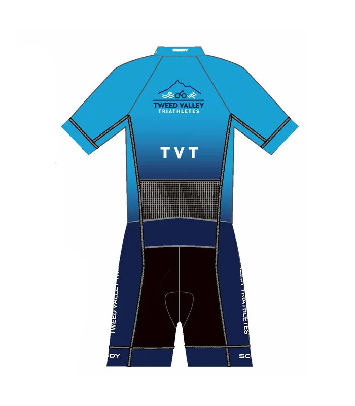 Tweed Valley Triathletes Men's Performance Sleeved Triathlon Suit, UPF50+