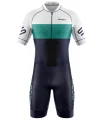 Men's White and Aqua Aerodynamic triathlon suit for sale at Scody Australia. Flexible payment options available.| Triathlon Gear