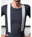 Black Cycle Bib Shorts, Silicone Gripper, Seamless Strap