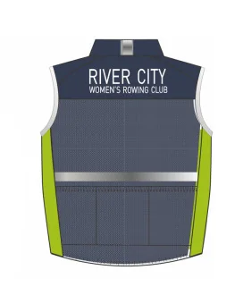 River City Rowers Lightweight Wind Vest, Pockets, Reflective Detail