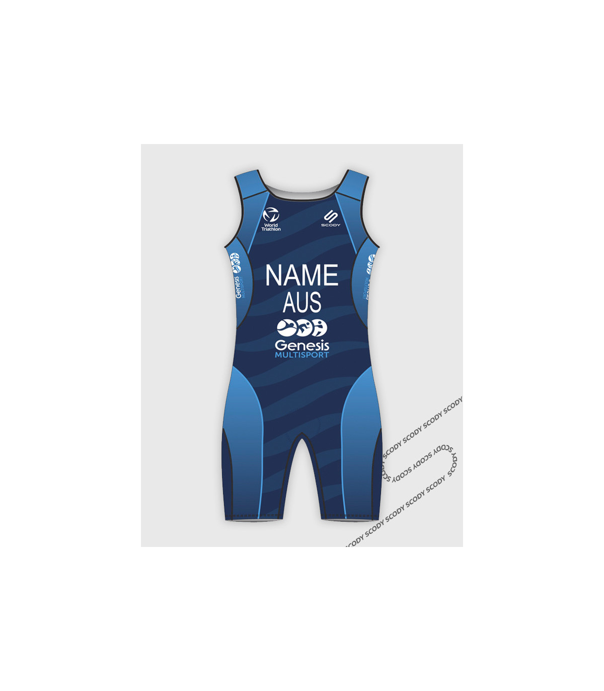 Men's Triathlon Suit, named and swim optimised Made in Australia
