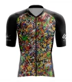 Cycle Jersey with design based on original art work 8 Black Dogs by David Hart