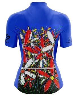 Cycle Jersey with design based on original art work Tangled Flowers by David Hart | Cycling Gear