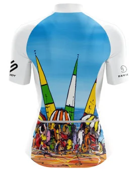 Cycle Jersey with design based on original art work Beach Party by David Hart | Cycling Gear