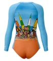 David Hart Beach Party Sleeved Swimsuit, UPF50+ | Beach Wear