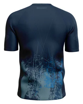 Navy/Blue Grassed Mountain Bike Shirt with zip pocket - Men | Mountain Biking | Commuter