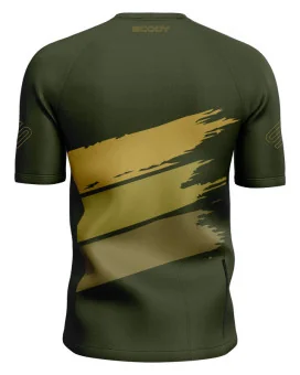Olive/Green Shredded Mountain Bike Shirt with zip pocket - Men | Mountain Biking | Commuter