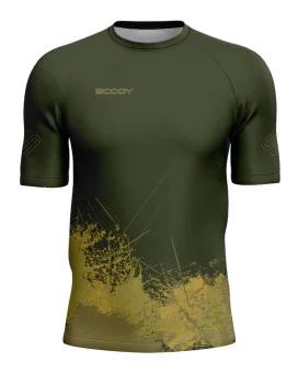 Olive Grassed Mountain Bike Shirt with zip pocket - Men | Mountain Biking | Commuter