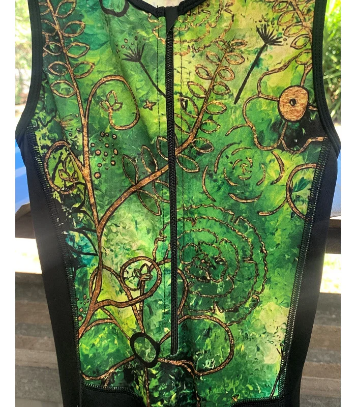 Perform Triathlon Suit, Front Zip - Floral Cluster