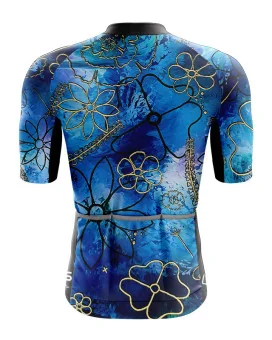 Optimise Floral Cluster Cycle Jersey - Blue | Cycling Jersey | Made in Australia