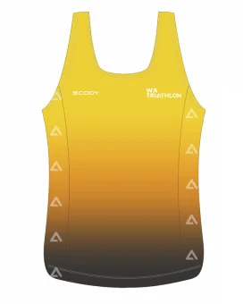 WA Triathlon State Team Ultra Light Weight Run Singlet, Women
