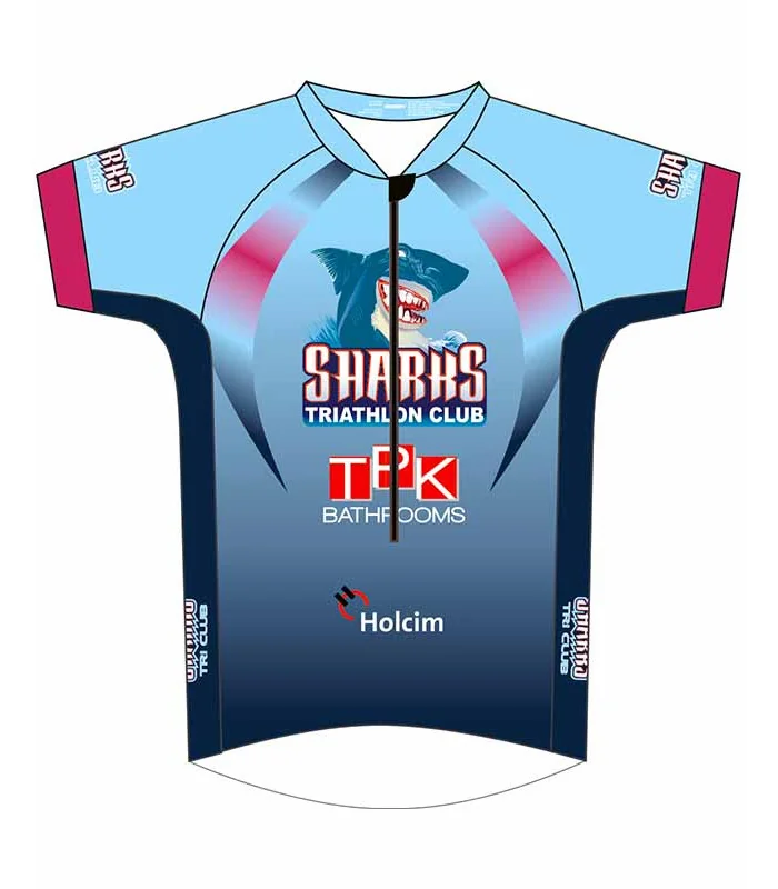 Sharks Triathlon Club Women's Performance Sleeved Triathlon Jersey | Triathlon Gear Sharks Triathlon Club Women's Performance Sleeved Triathlon Jersey | Triathlon Gear