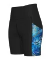 SCODY Women’s Floral 6" Tights – Medium Rise with Pockets
