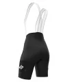 Cargo Cycle Bib Shorts, Pure Black with mesh pockets and fabric cuffs | Made in Australia