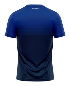 In-Line Navy and Blue Run Shirt, UPF50+ - Men | Running Gear