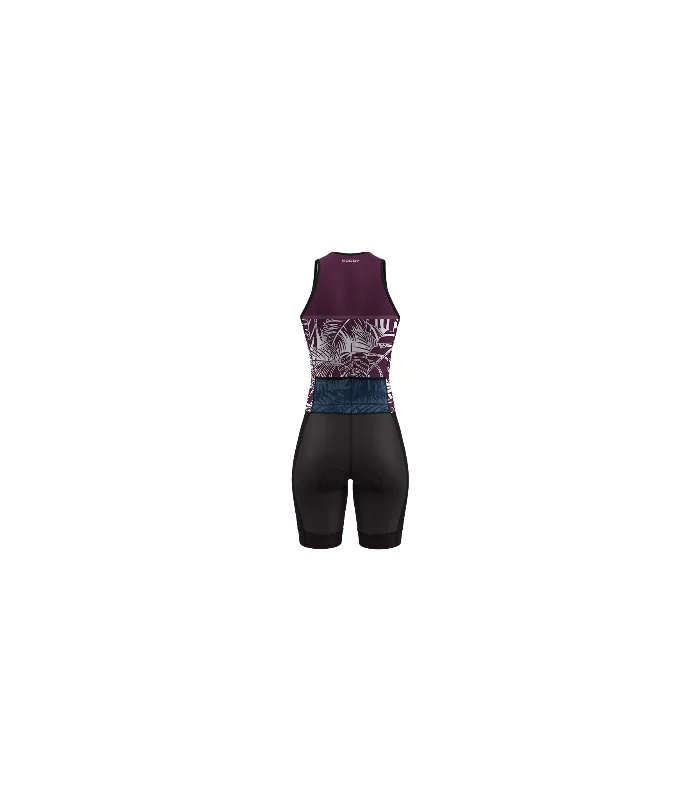 Oasis Plum Triathlon Suit, Sleeveless - Women | Made in Australia | Triathlon Gear