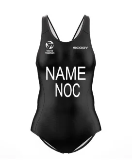 Midnight Black Women's Triathlon Swimsuit - Named, WT Compliant | Triathlon Gear