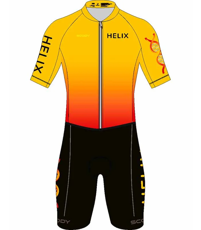 Helix Triathlon Club Accelerate Triathlon Suit, Aero, Zip Through - Men