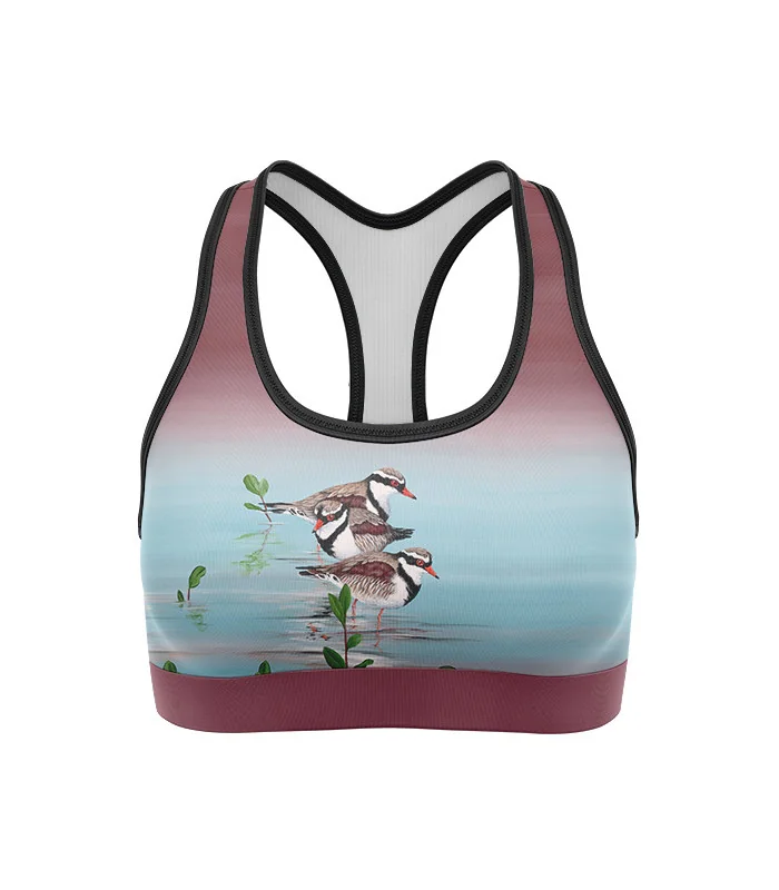 Crop Top, Racer Back - Three Dotterels | Made in Australia | Australian Artist Range