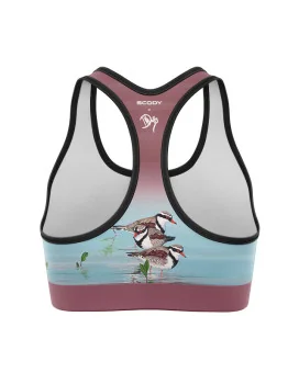 Crop Top, Racer Back - Three Dotterels | Made in Australia | Australian Artist Range