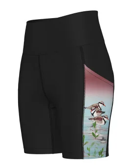 Three Dotterels 6" Medium Rise Tights by Australian artist, Kristy-Ann Duffy | Made in Australia
