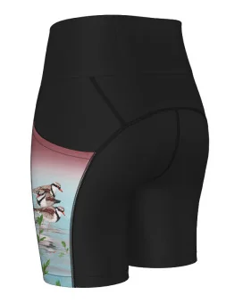 Three Dotterels 6" Medium Rise Tights by Australian artist, Kristy-Ann Duffy | Made in Australia