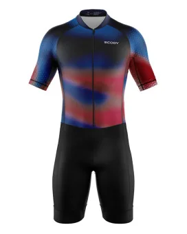 Men's Honeycomb Maroon UV Protect triathlon suit for sale at Scody Australia. Flexible payment options | Triathlon Gear
