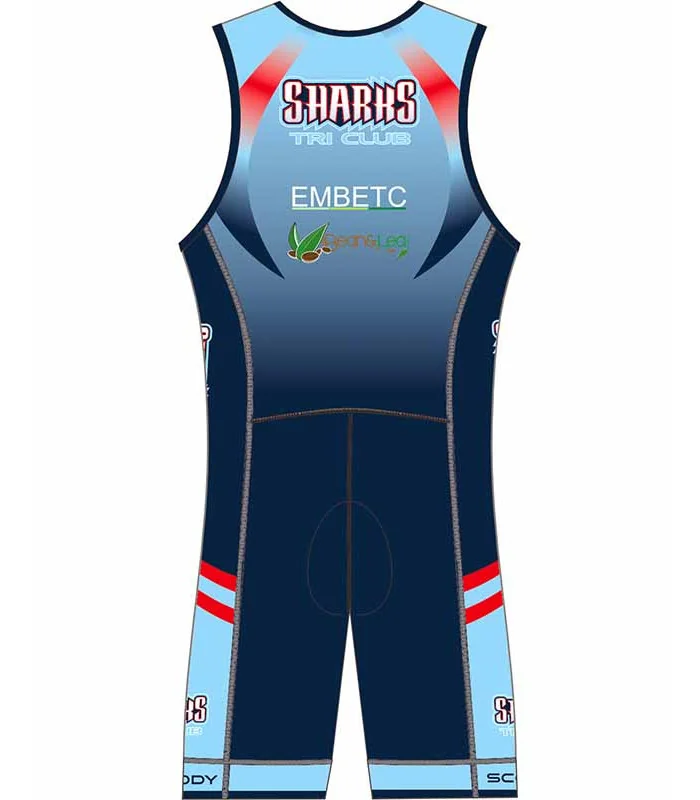 Sharks Triathlon Club Men's Sleeveless Performance Triathlon Suit
