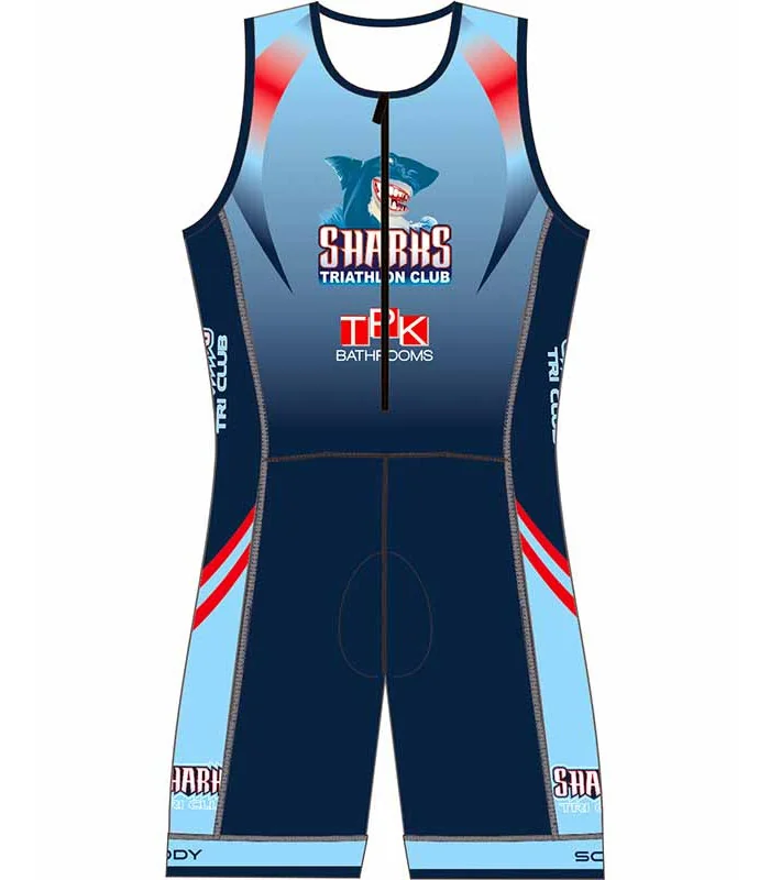 Sharks Triathlon Club Men's Sleeveless Performance Triathlon Suit