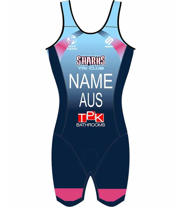 Sharks Triathlon Club Women's Open Back Triathlon Suit