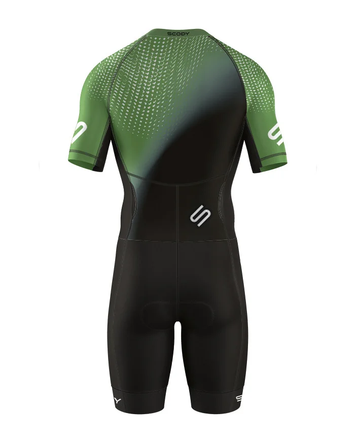 Olive Tilt 3/4 Zip Men's Aero Triathlon Suit | Triathlon Gear