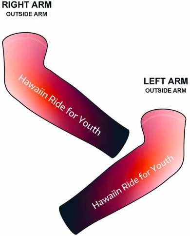 Hawaiian Ride For Youth Race Fit, Sun Sleeves, Soft Gripper